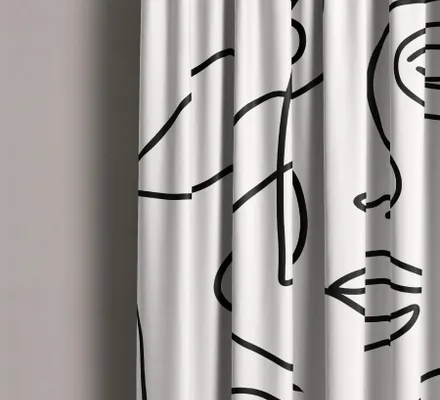 Арт. CURT-25 | Шторы | Силуэты светлые