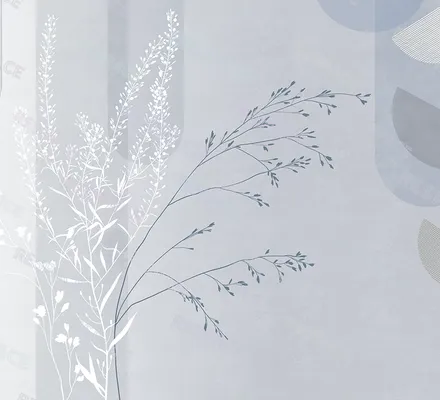 Арт. ARCH-05 | Обои | Геометрия сада (Цветовая вариация №5)