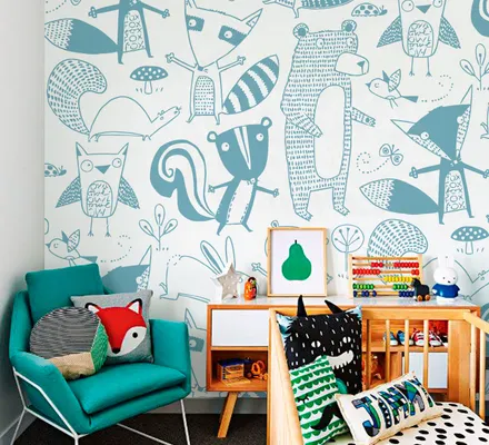 Арт. KIDS-27 | Обои | Лесные объятия