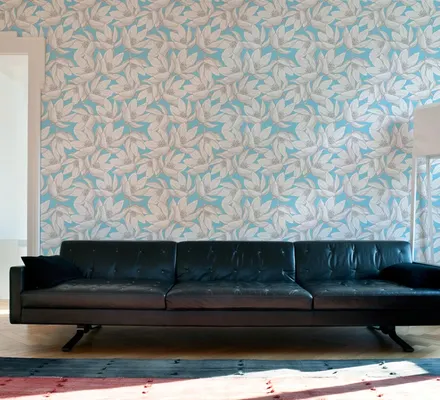 Арт. FLO-08-2 | Обои | Дикий мед (голубые)