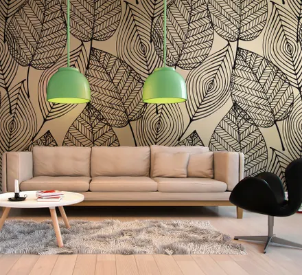 Арт. FLO-06-1 | Обои | Гербарный лист