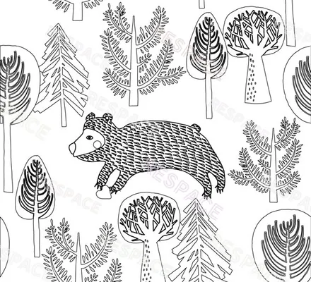 Арт. COLOUR-03 | Обои | Лес чудес