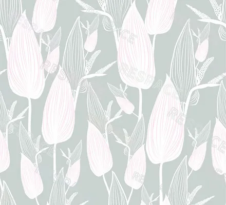 Арт. FLO-05-3 | Обои | Шарль Бодлер (пастельные)