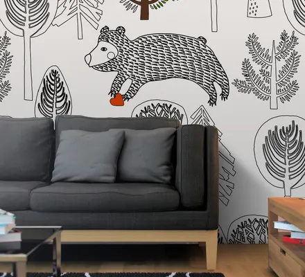 Арт. COLOUR-03 | Обои | Лес чудес