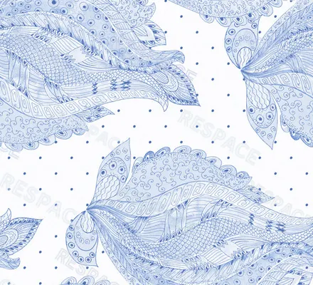 Арт. EAST-08-2 | Обои | Звездный лотос (голубые)