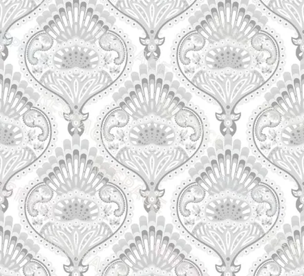 Арт. EAST-03-2 | Обои | Дамаск (серые)