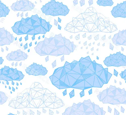 Арт. KIDS-06-1 | Обои | Дождик (голубые)