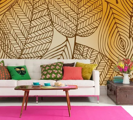 Арт. FLO-06-3 | Обои | Гербарный лист (жёлтые)