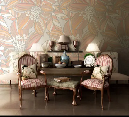 Арт. FLO-14-1 | Обои | Цветочное эхо (пастельные)