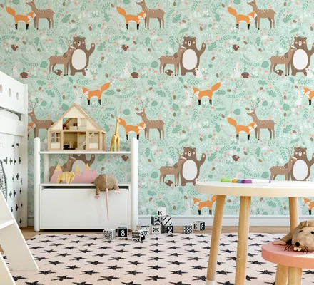 Арт. KIDS-39 | Обои | Лесная история