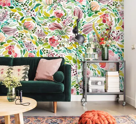 Арт. FLO-42 | Обои | Цветочный шторм