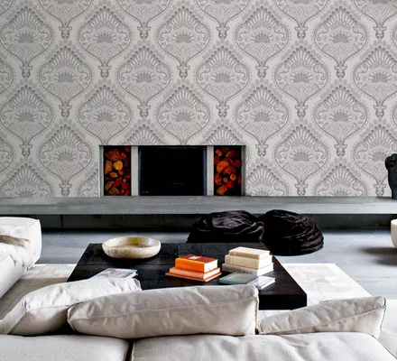 Арт. EAST-03-2 | Обои | Дамаск (серые)