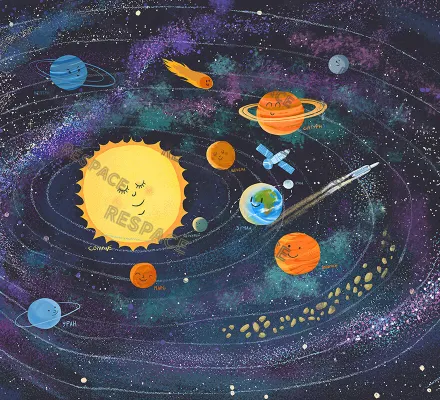 Арт. KIDS-73 | Обои | Солнечная система