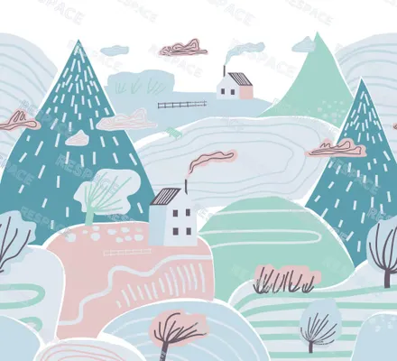 Арт. KIDS-51-1 | Обои | Зефирная страна