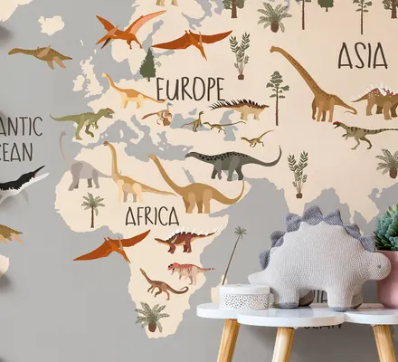 Арт. KIDS-76 | Обои | Прогулки с динозаврами