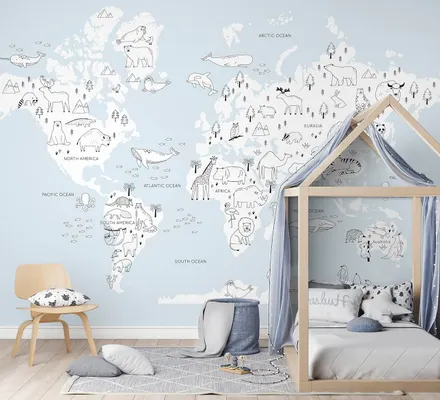 Арт. KIDS-77 | Обои | Вокруг света