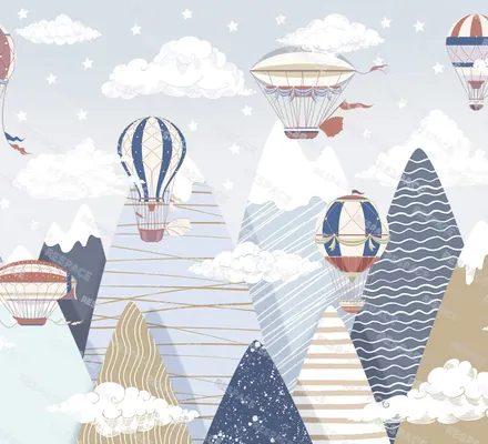 Арт. KIDS-65 | Обои | Перелёт через Альпы