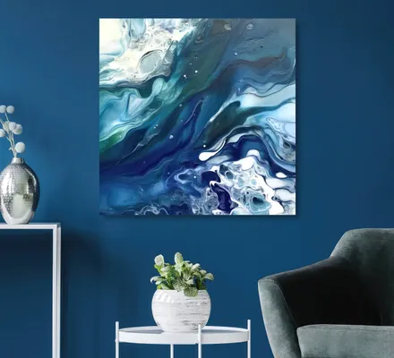 Арт. CAN-138 | Интерьерные картины | Морская гладь (Квадрат)