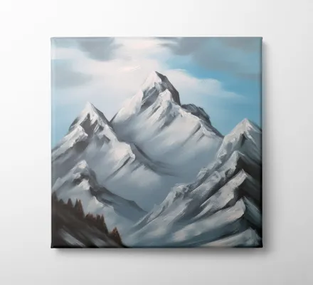 Арт. CAN-136 | Интерьерные картины | Горные вершины (Квадрат)
