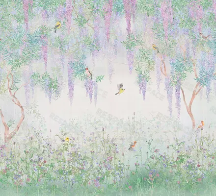 Арт. NAT-19 | Обои | Глициния