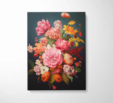 Арт. CAN-177 | Интерьерные картины | Цветочное изобилие (Прямоугольник)