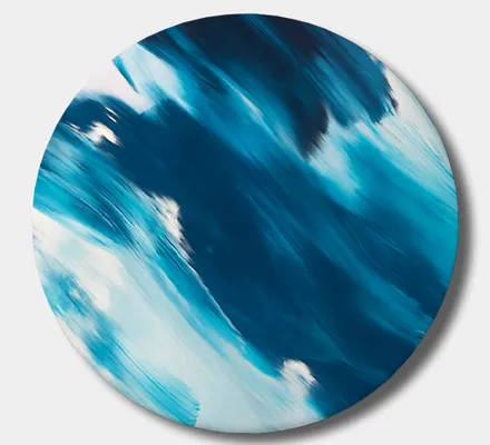 Арт. CAN-145 | Интерьерные картины | Синяя абстракция (Круг)