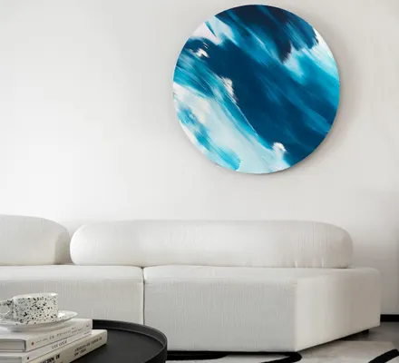 Арт. CAN-145 | Интерьерные картины | Синяя абстракция (Круг)