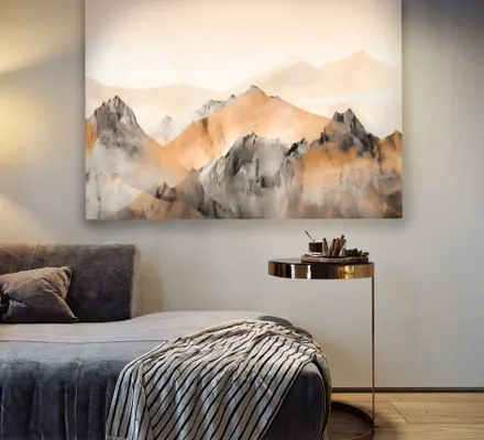 Арт. CAN-142 | Интерьерные картины | Горный пейзаж (Прямоугольник)