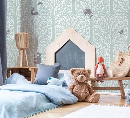 Арт. KIDS-54 | Обои | Лесные жители