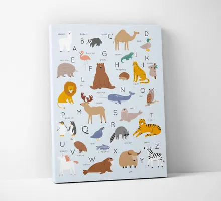 Арт. CAN-9 | Интерьерные картины | Алфавит (Прямоугольник)