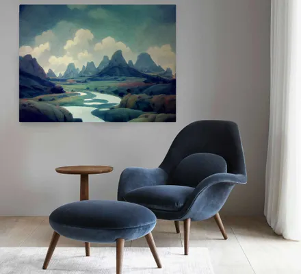 Арт. CAN-13 | Интерьерные картины | Горы 2 (Прямоугольник)