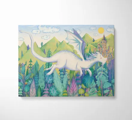 Арт. CAN-14 | Интерьерные картины | Как приручить дракона (Прямоугольник)