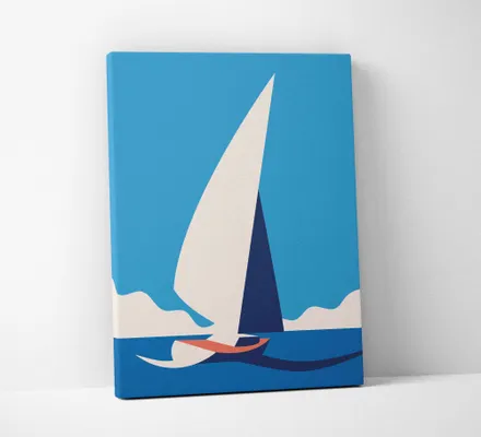 Арт. CAN-15 | Интерьерные картины | Кораблик (Прямоугольник)