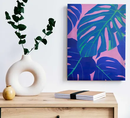 Арт. CAN-19 | Интерьерные картины | Листья 2 (Прямоугольник)