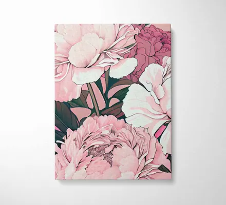 Арт. CAN-29 | Интерьерные картины | Пионы 1 (Прямоугольник)