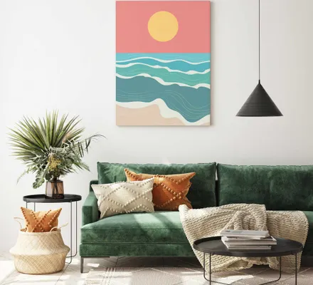 Арт. CAN-31 | Интерьерные картины | Пляж (Прямоугольник)