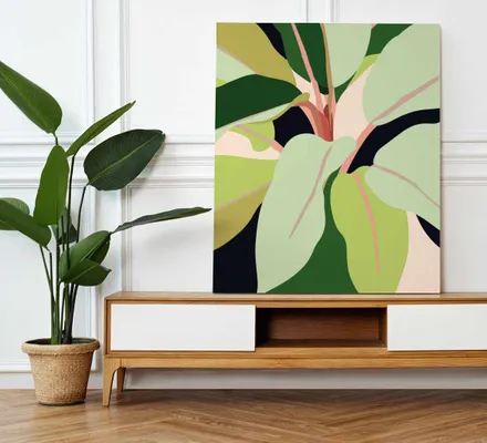 Арт. CAN-38 | Интерьерные картины | Фикус 1 (Прямоугольник)