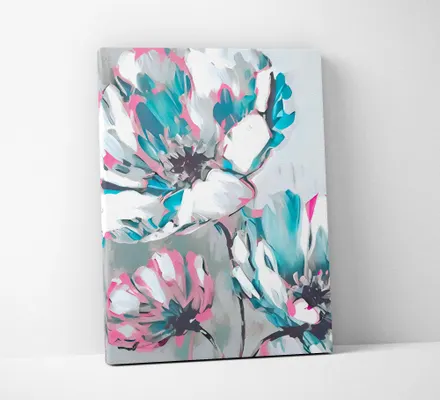 Арт. CAN-40 | Интерьерные картины | Цветы масло (Прямоугольник)