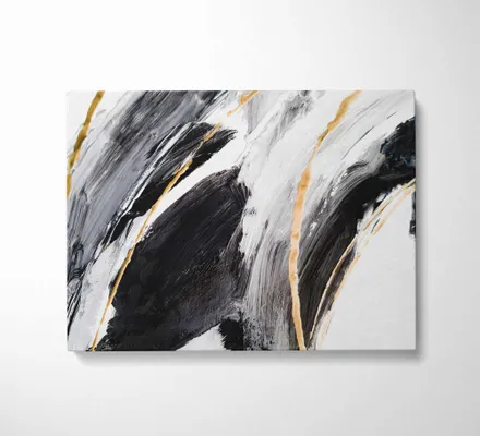 Арт. CAN-41 | Интерьерные картины | Черное золото 1 (Прямоугольник)