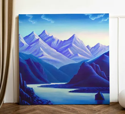 Арт. CAN-53 | Интерьерные картины | Горы Рерих (Квадрат)