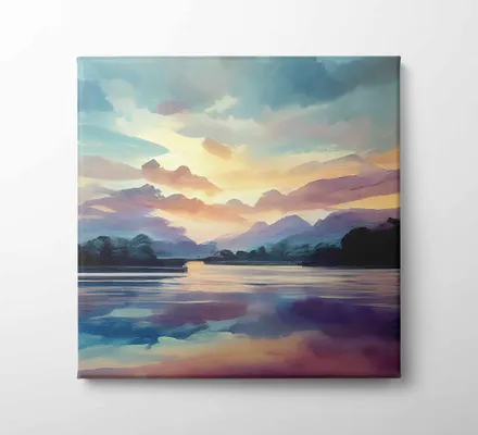 Арт. CAN-55 | Интерьерные картины | Закат (Квадрат)