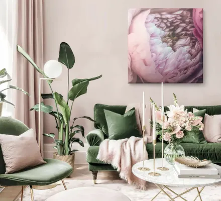 Арт. CAN-58 | Интерьерные картины | Пион (Квадрат)