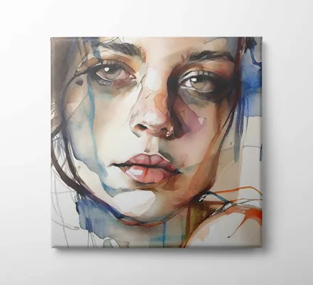 Арт. CAN-60 | Интерьерные картины | Портерет девушки (Квадрат)