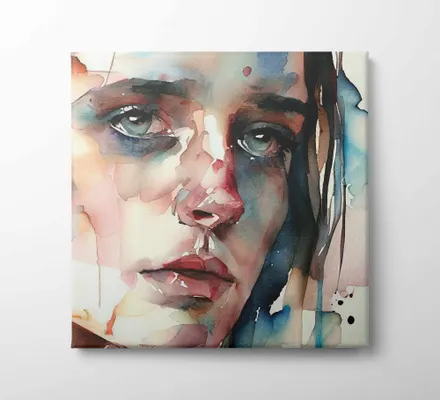 Арт. CAN-62 | Интерьерные картины | Портрет девушки 2 (Квадрат)