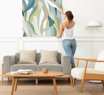 Арт. CAN-63 | Интерьерные картины | Прогулка в парке 2 (Квадрат)