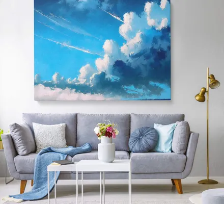 Арт. CAN-87 | Интерьерные картины | Облака (Прямоугольник)