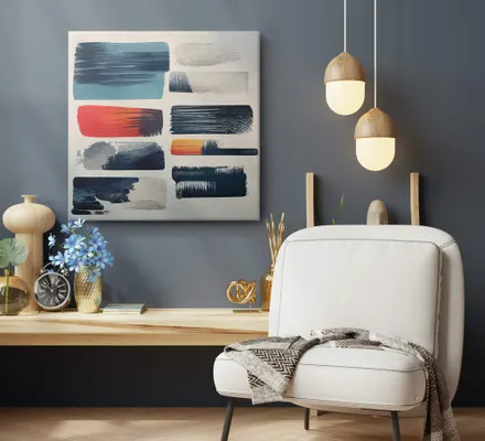 Арт. CAN-90 | Интерьерные картины | Проба кистей (Квадрат)