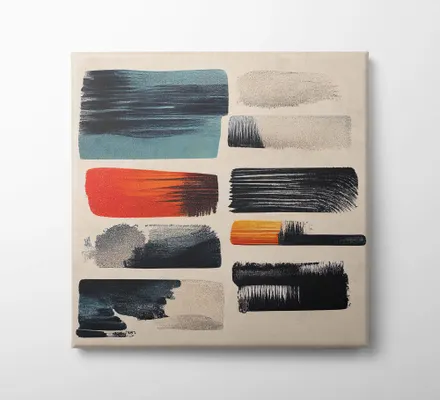 Арт. CAN-90 | Интерьерные картины | Проба кистей (Квадрат)