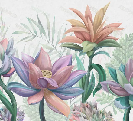 Арт. FLO-57 | Обои | Долина Лотосов