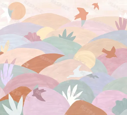 Арт. KIDS-95 | Обои | Лето на холме